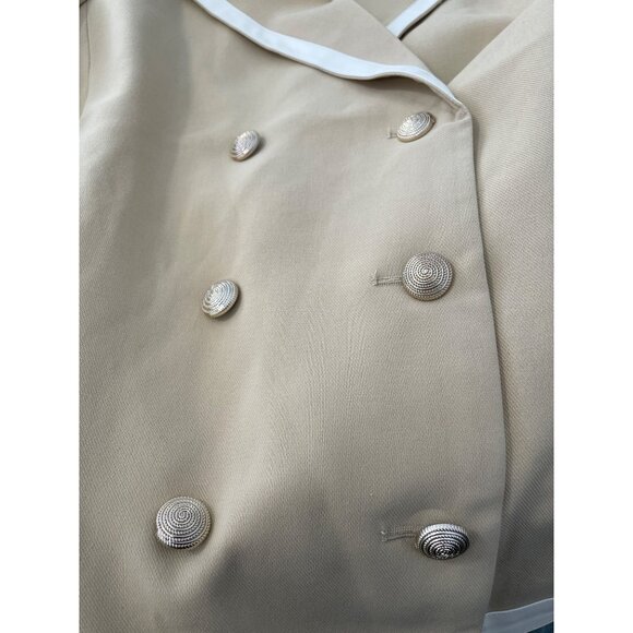 Kathy Ireland Fashion 360 Royal Diana Faux Ever Leather Trim Peacoat Size 1X NEW - Picture 8 of 9